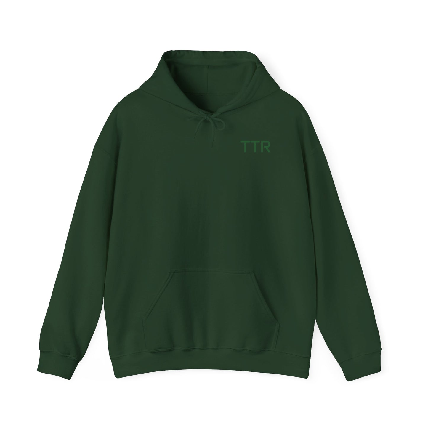 Vintage Race Car Emblem Hoodie | TTR green logo 'Take The Risk'