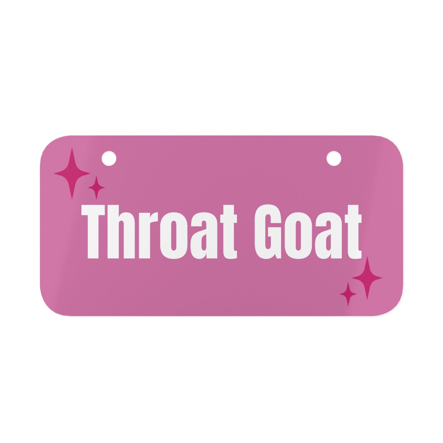 Throat Goat Pink Mini License Plate — Cute Car Tag Gift