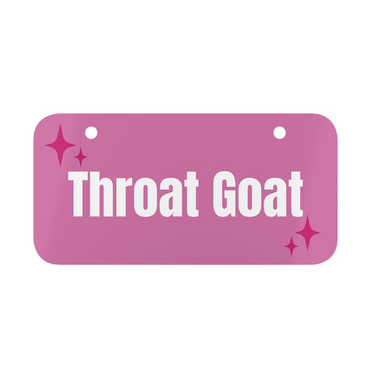 Throat Goat Pink Mini License Plate — Cute Car Tag Gift