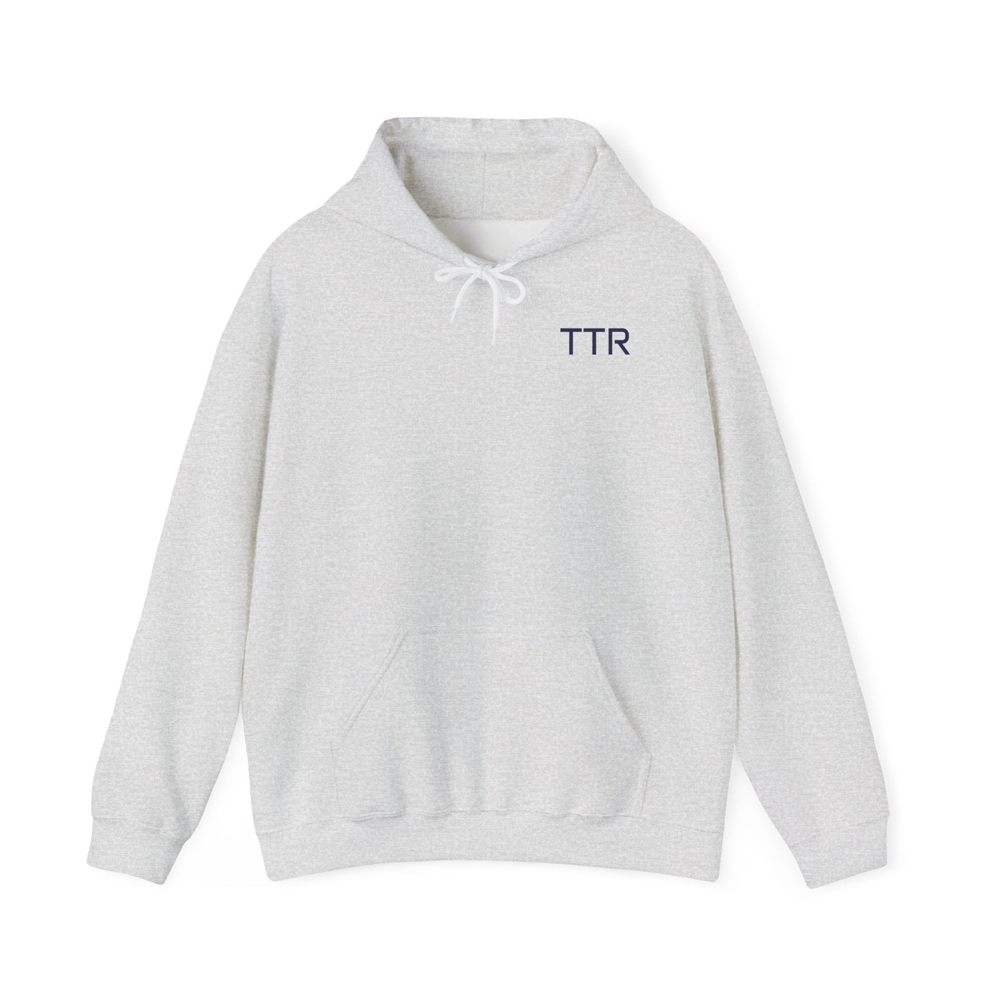 Vintage Race Car Emblem Hoodie | TTR blue logo 'Take The Risk'