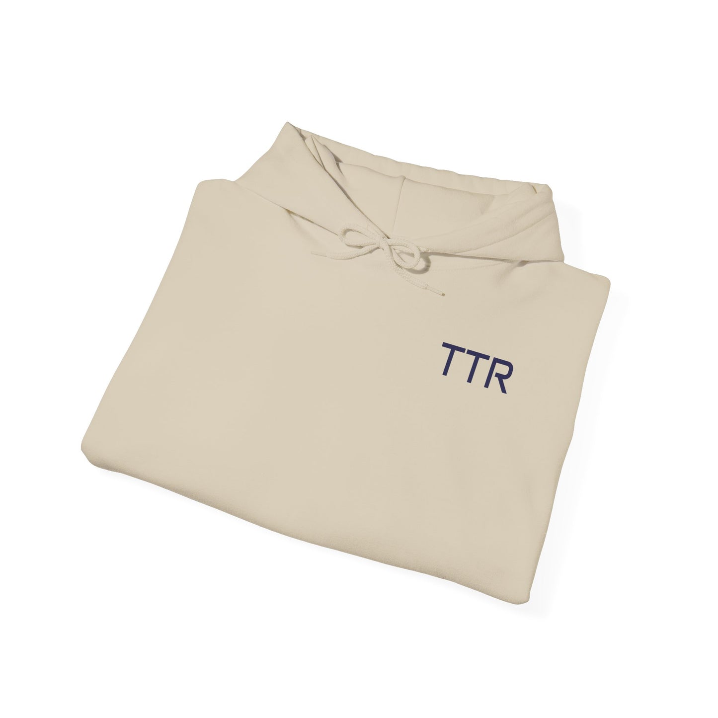 Vintage Race Car Emblem Hoodie | TTR blue logo 'Take The Risk'