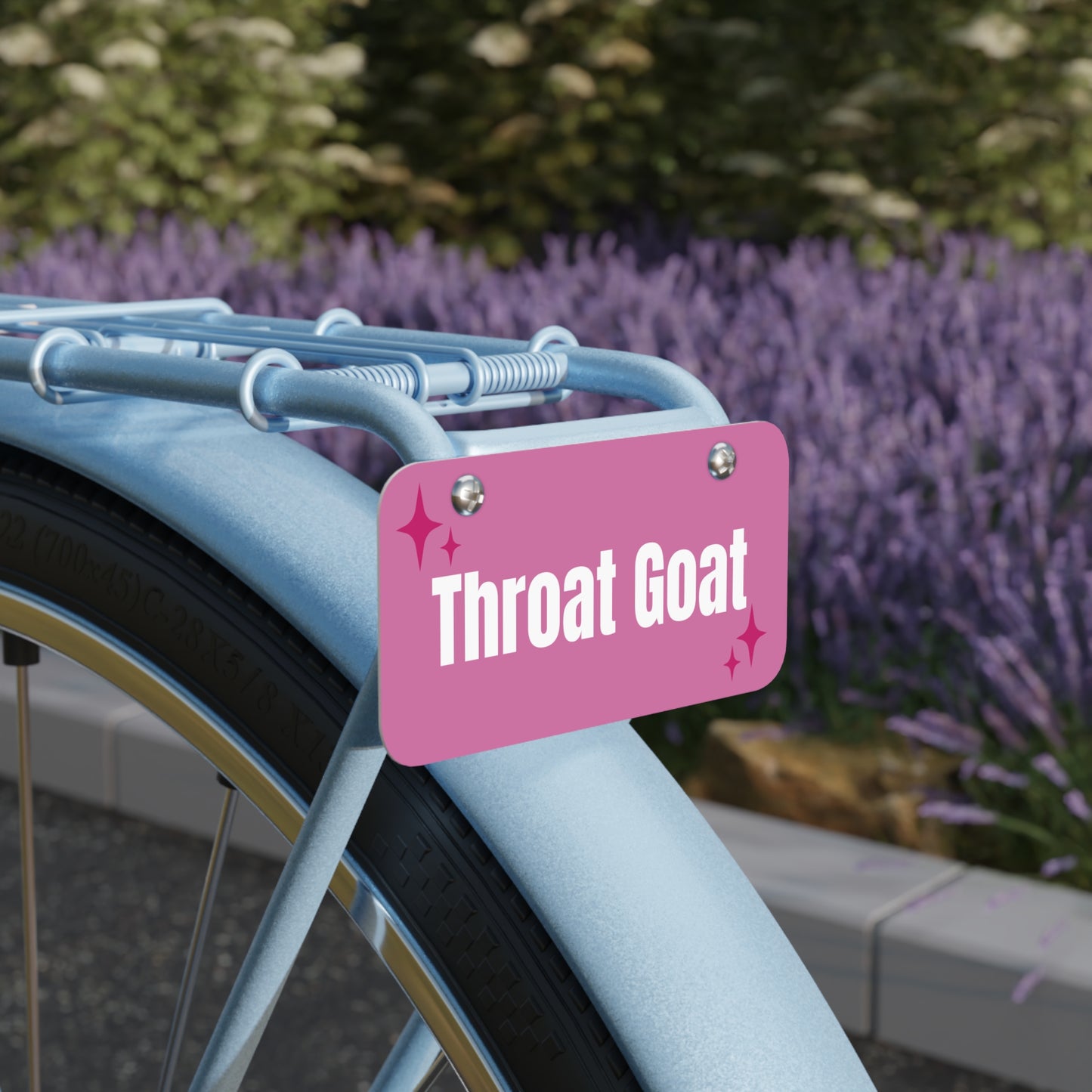Throat Goat Pink Mini License Plate — Cute Car Tag Gift