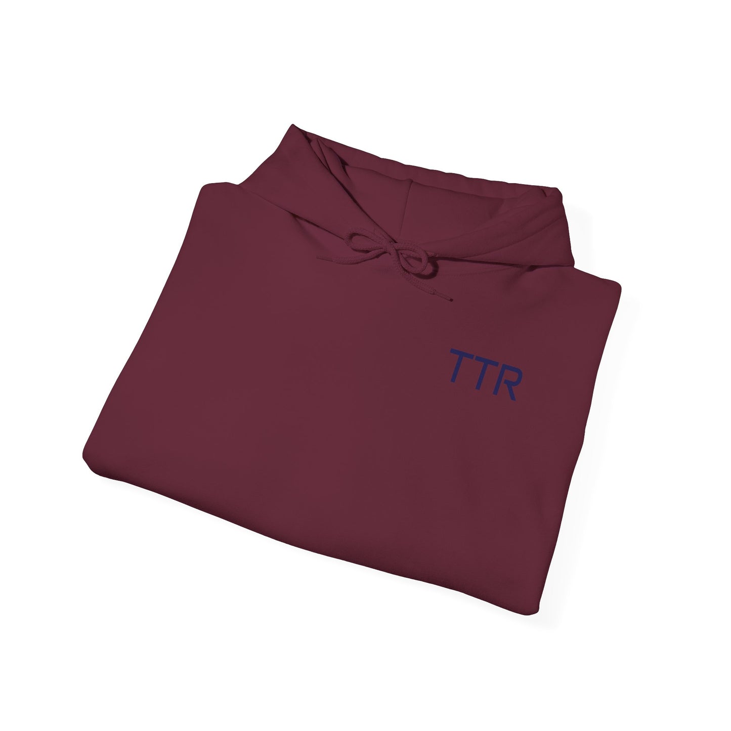 Vintage Race Car Emblem Hoodie | TTR blue logo 'Take The Risk'