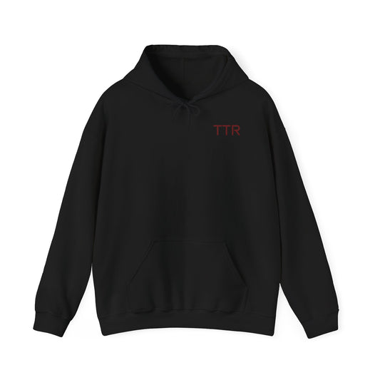 Vintage Race Car Emblem Hoodie | TTR red logo 'Take The Risk'
