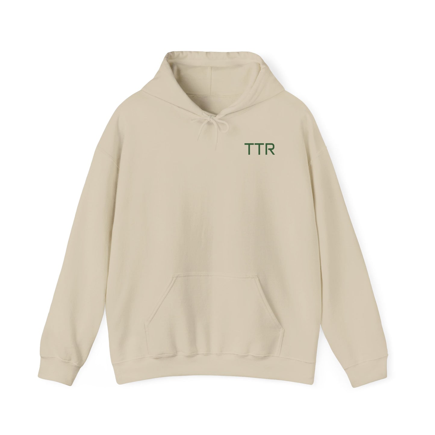 Vintage Race Car Emblem Hoodie | TTR green logo 'Take The Risk'