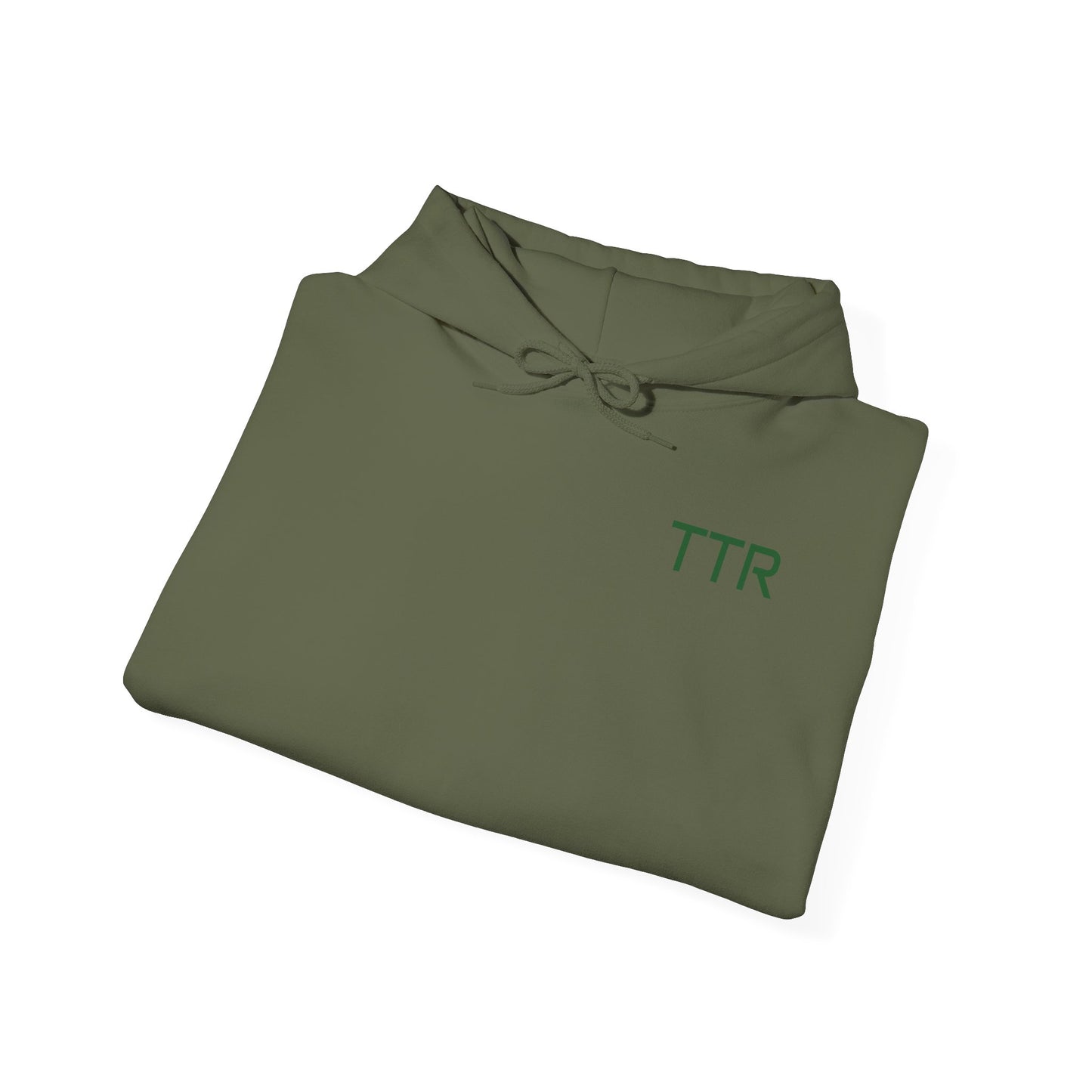 Vintage Race Car Emblem Hoodie | TTR green logo 'Take The Risk'