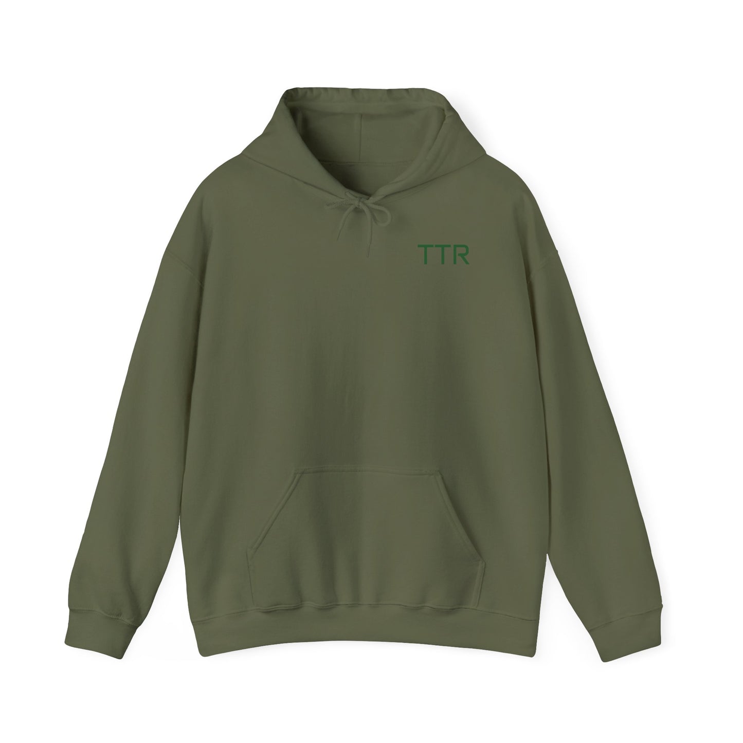 Vintage Race Car Emblem Hoodie | TTR green logo 'Take The Risk'