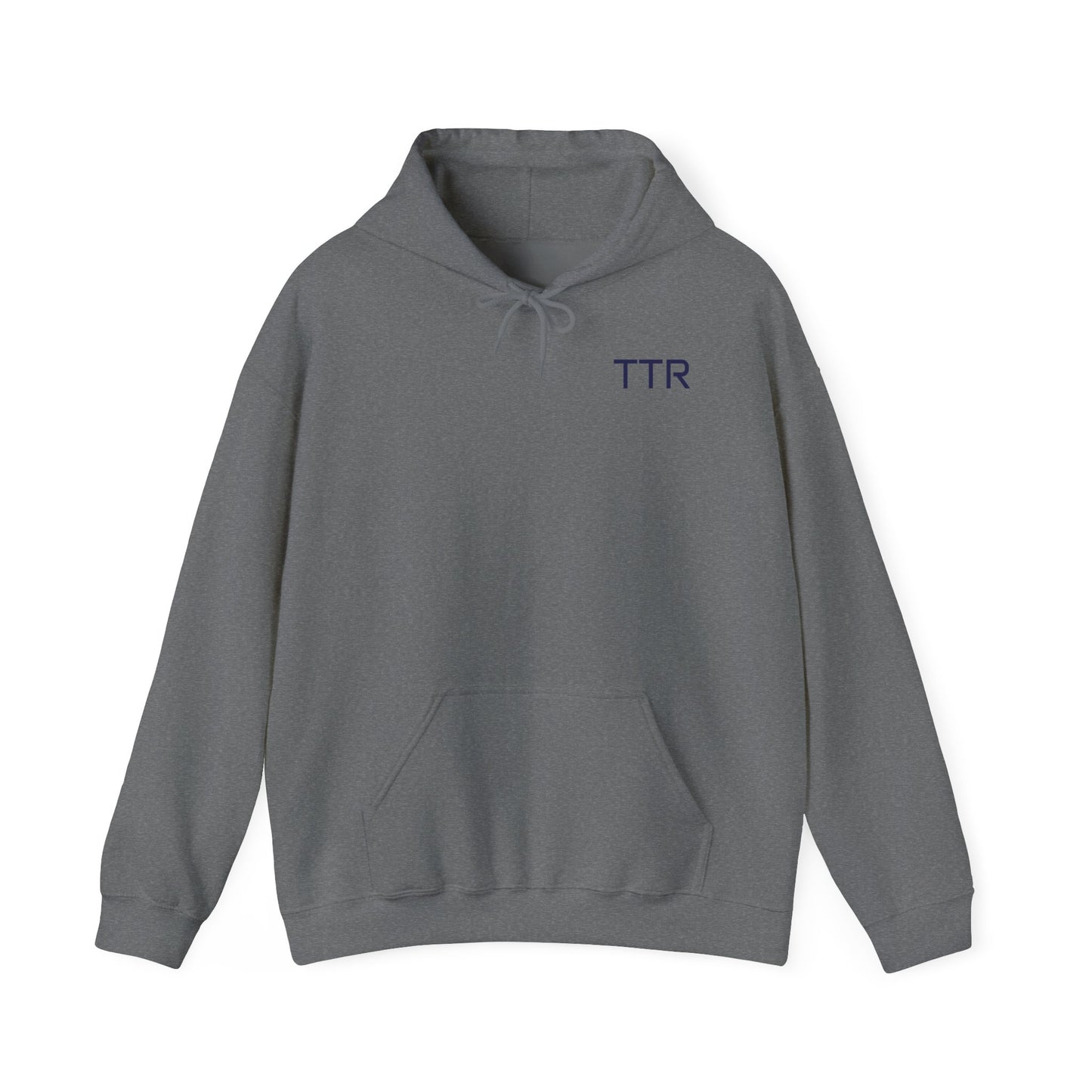 Vintage Race Car Emblem Hoodie | TTR blue logo 'Take The Risk'