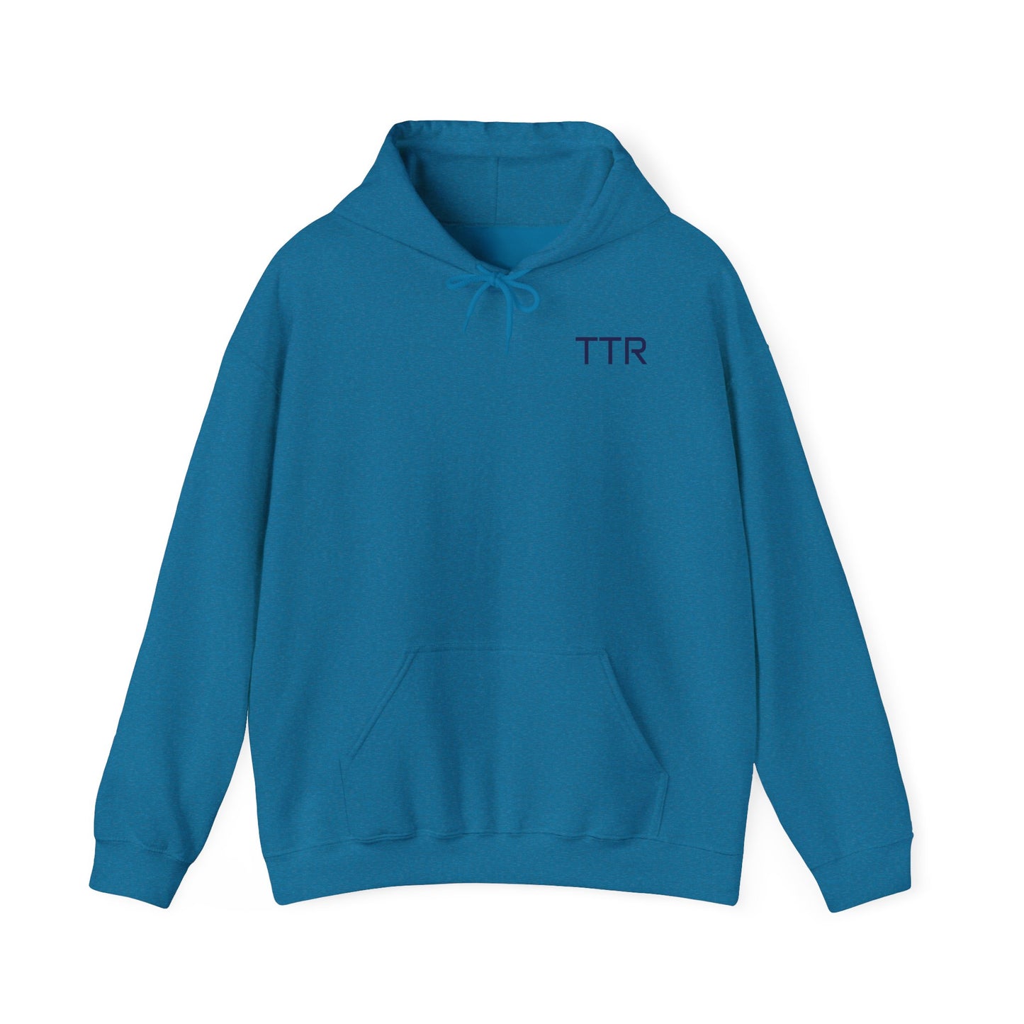 Vintage Race Car Emblem Hoodie | TTR blue logo 'Take The Risk'