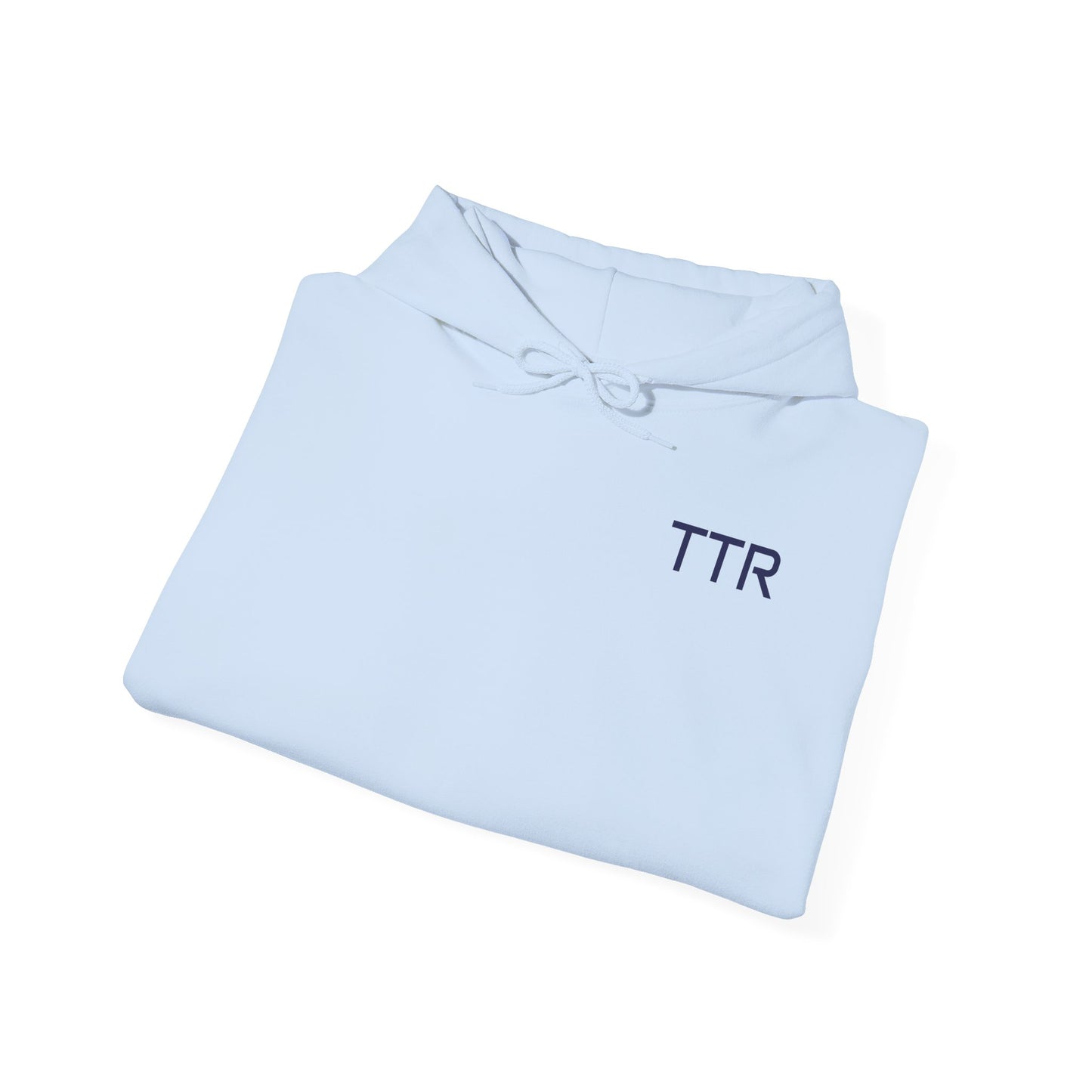 Vintage Race Car Emblem Hoodie | TTR blue logo 'Take The Risk'