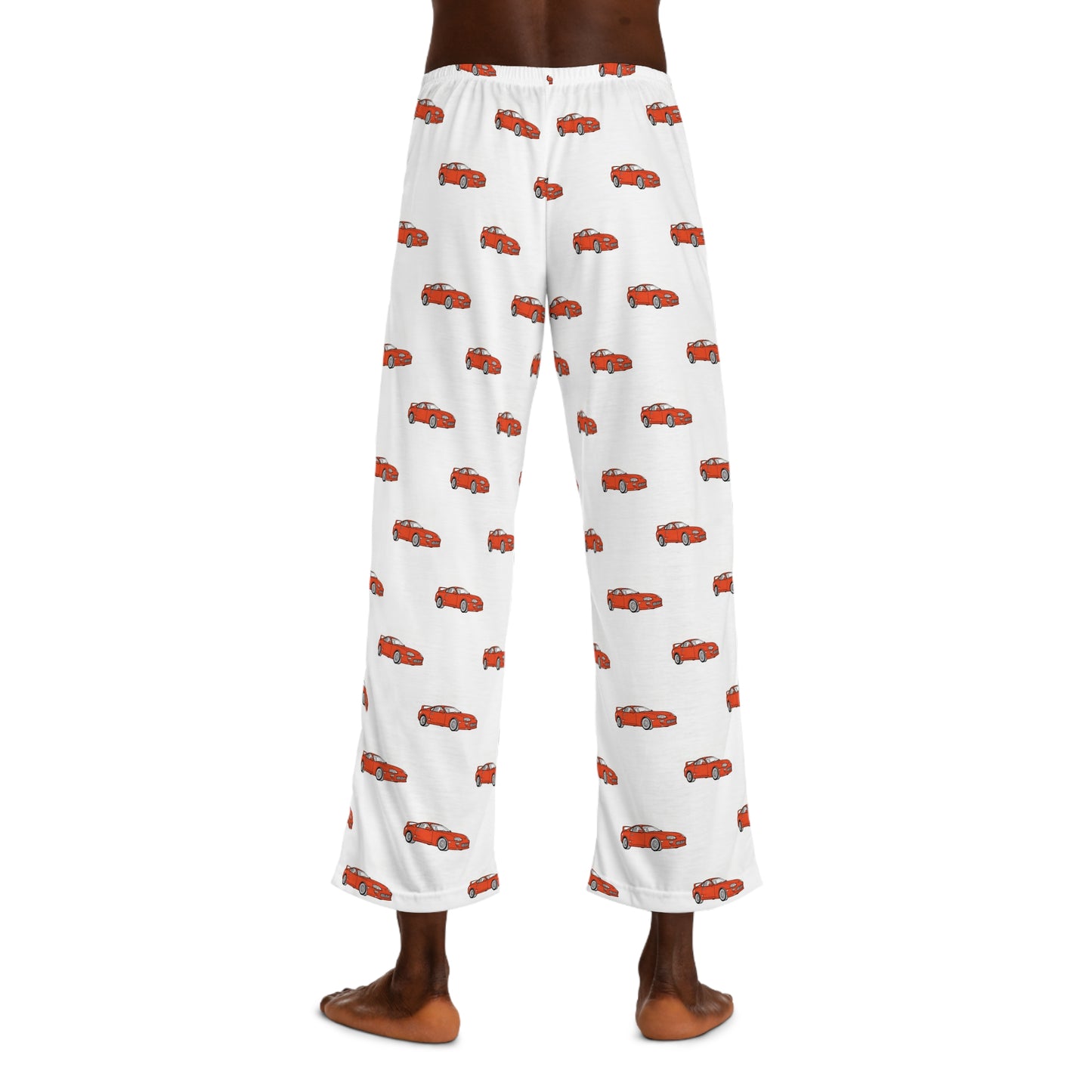 1993 Toyota Supra (Orange) Car Pajama Pants — All-Over Print Lounge Trousers