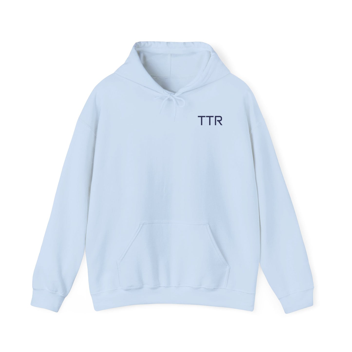 Vintage Race Car Emblem Hoodie | TTR blue logo 'Take The Risk'